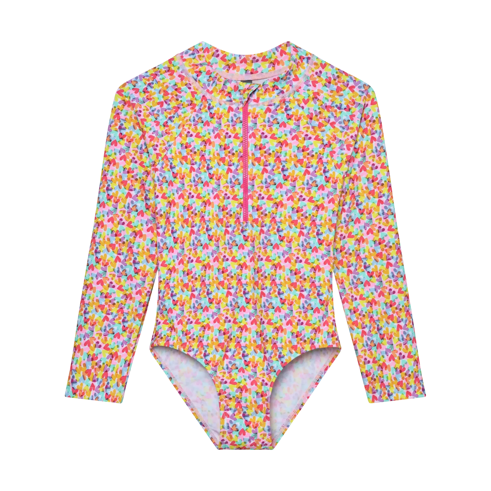 Badeanzug bunte Herzle long sleeve (116)